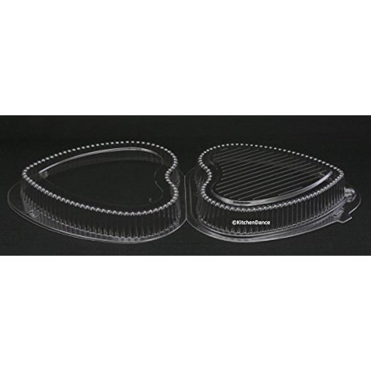 KitchenDance.com Disposable Heart Shaped Clamshell Container (10, Heart Clamshell Only)