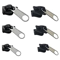 6 PCS Instant Fix Universal Zipper Repair,Open and Close Zipper Repair for Backpacks,Tents,Jackets and Luggage etc.(2 Small,2 Middle,2 Large)