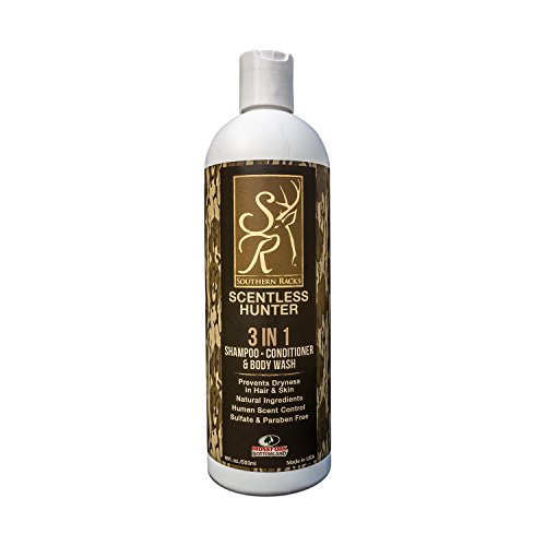 Southern Racks Scentless Hunter 3 in 1 Shampoo, Conditioner, Body Wash in Bottomland Camo