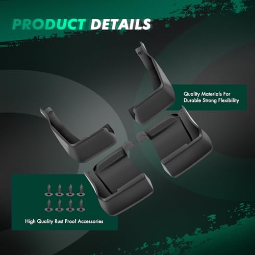 Image of SCITOO Set of BIA89900028 4PCS Universal mud Flaps for 2013-2015 for Honda for Accord Front & Rear mud Flaps Splash Guard Set