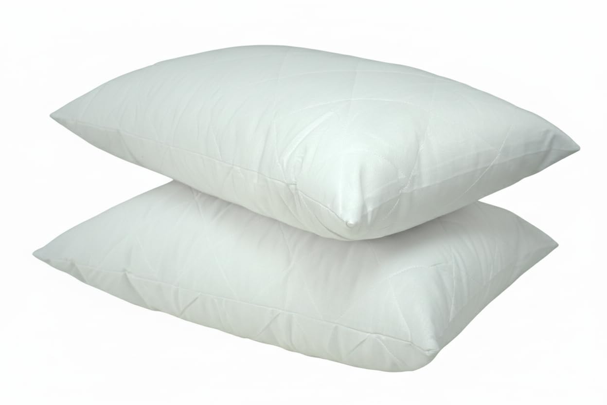 ARLINENS Pillows 2 Pack Hotel Quality Hollow Fibre Filled Quilted Pillows, Standard Size, Anti Allergenic Back and Side Sleeper, Down Alternative Bed Pillow-