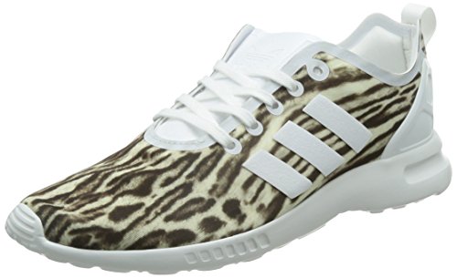 Adidas Femme ZX Flux ADV Smooth Baskets Basses, Blanc (Core White/Core White/Core Black), 38