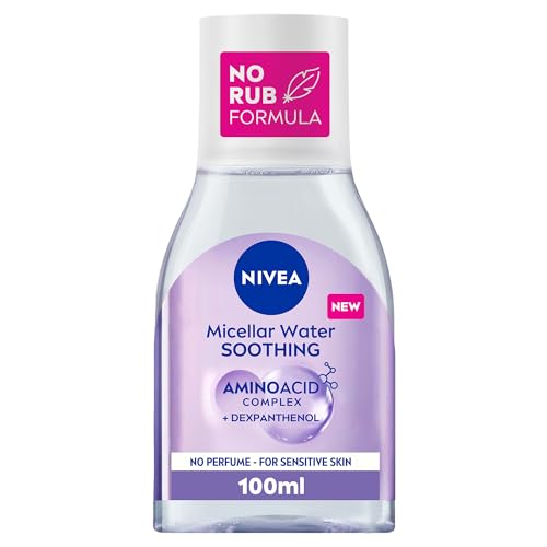 NIVEA Face Micellar Water Smoothing Face Eyes Lips Makeup Remover Sensitive Skin 100ml