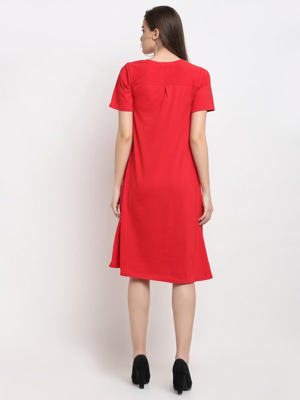 Image of Women's A-Line Cotton Midi Dress