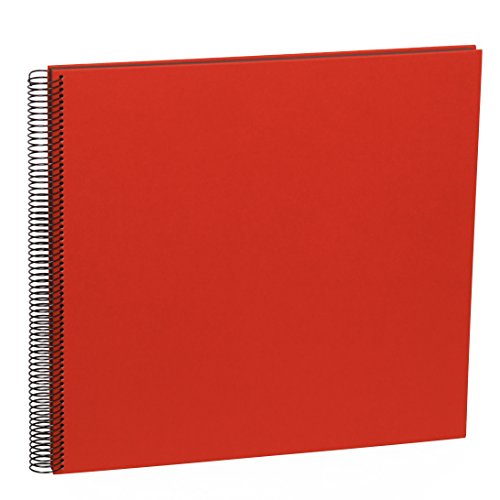 Spiral Album ''Economy'' large red +++ 25 sheets photo mounting board black +++ SCRAP - PHOTOBOOK +++ Quality made by Semikolon