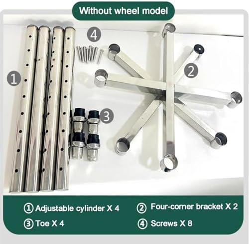 Heavy Duty Stainless Steel Stock Pot Rack with Wheels, Mobile Soup Pot Cart for Restaurant Kitchen & Hotel Use, Pot Dolly - 55x53.5cm (Silver)