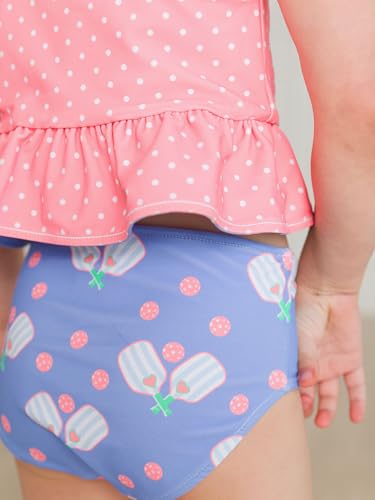 Image of RuffleButts Baby /Toddler Girls UPF50+ Sun Protected Reversible Peplum 2 Piece Sleeveless Tankini