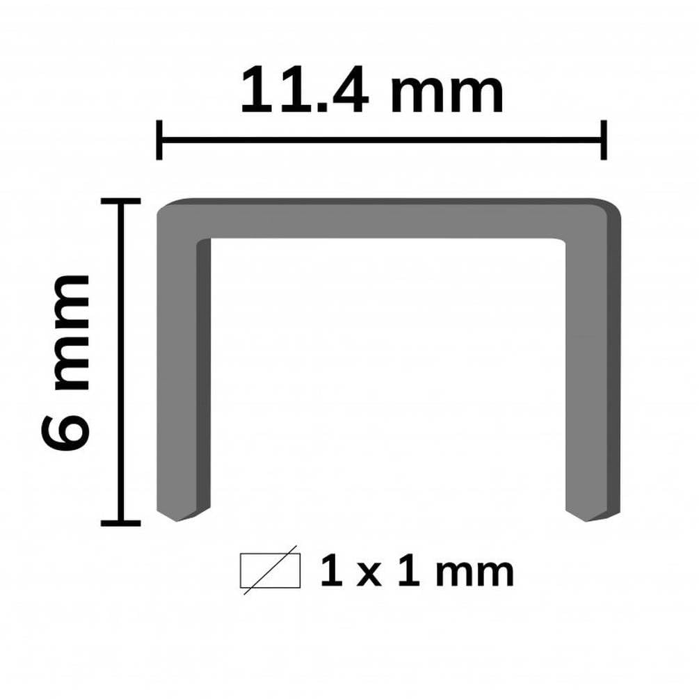 5000 punti metallici zincati Ak-12-12,35x12x0,75x1,4 mm - D-Work