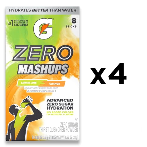 Image of Gatorade Zero Sugar Electrolyte Powder Drink Mix, Mashups Lemon Lime-Orange, (32 Servings), No Artificial Flavors, No Added Colors, Zero Sugar, Sports Drinks, Hydration, Electrolyte Drink