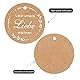 5CM Runden Geschenkanhänger,Lasst unsere Liebe Wachsen Etiketten Kraftpapier, Papieretiketten Anhänger Braun 100stk mit 20M Jute Schnur für Hochzeit Dekoration