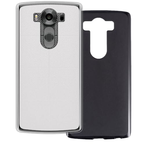 UOGNADGD 2-Pack TPU Case Compatible with LG V10 Phone Cover - Shockproof Flexible Protective Accessories with Precise Cutouts (White+Black)