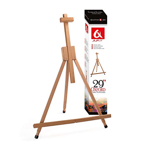 Quantum Art Oxford 430-720mm-29 Caballete de Mesa, Beige, MAX 75cm-30-2 ft