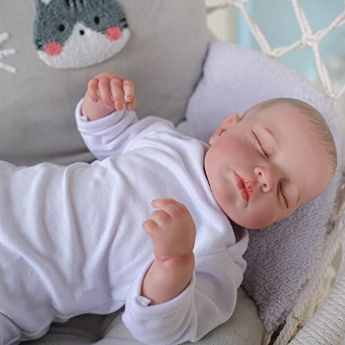 iCradle Reborn Baby Dolls 20 Zoll 50cm Reborn Kleinkind Puppe Weiches Vinyl Silikon Echtes Leben Wie Neugeborene Puppen Magnet Schnuller Geburtstagsgeschenke Spielzeug – Bild 3