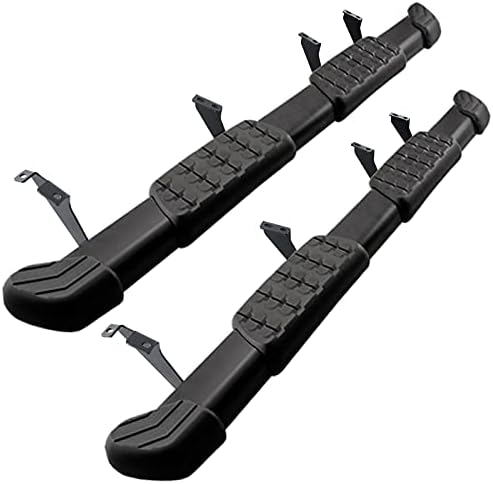 COMNOVA Side Steps Running Boards Nerf Bars Compatible for 07-21 Toyota Tundra Double Cab（3/4 Size Rear Doors）,OE Style Oval 5 Inches Polished Black Step Bars.