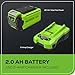 Greenworks 40V Lawn Care Combo Kit, Trimmer & Blower for Edging & Leaf Cleanup, 2.0Ah Battery & Charger (Gas-Free Yard Duo)