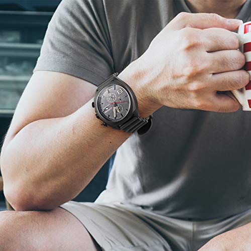 Huafiy Silicone Watch Bands Width 20Mm, 22Mm,24Mm Watch Straps.quick Release Rubber Watch Bands For Men/Women (20Mm, Black/Silver Buckle) #TOP5