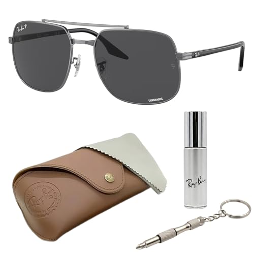 Image of Ray-Ban RB3699 Square Shaped Sunglasses for Men & Women with Official RAYBAN Eyewear Kit