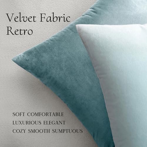 image for MIULEE Pack of 2, Velvet Soft Solid Decorative Square Throw Pillow Cov