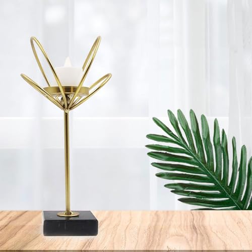 Support rond géométrique en fer noir pour décoration de table et mariage - 3