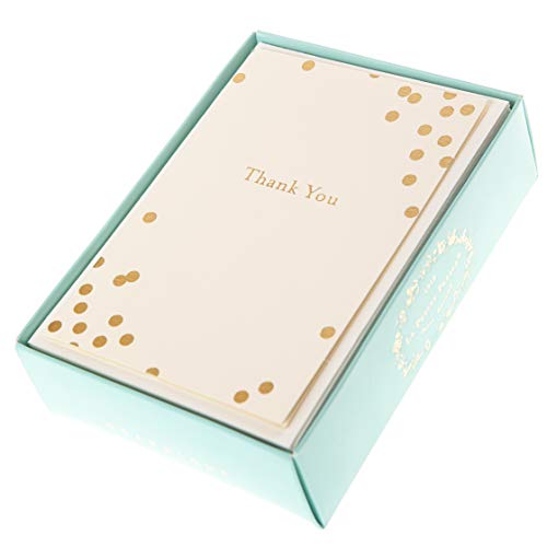 Image of Graphique Box of Thank You Cards, Confetti - Includes 10 Cards with Matching Envelopes and Storage Box, Cute Stationery Made of Durable Heavy Cardstock, Cards Measure 3.25 inch x 4.75 inch