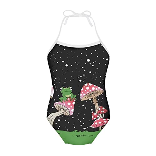 Image of Pinupub Girls One Piece Swimsuit Off Shoulder Halter Neck Cute Fashion Hawaiian Tropical Bathing Suit