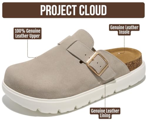 Image of 100% Genuine Leather Platform Clogs for Women - Fall Shoes for Women 2026