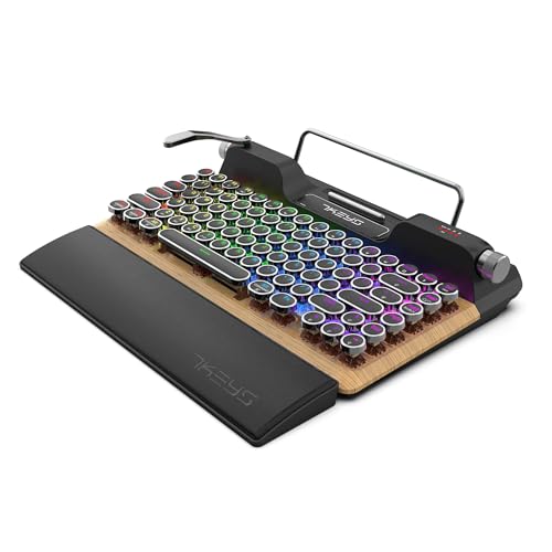 Amazon | 7KEYS レトロタイプライター メカニカルゲーミングキーボード