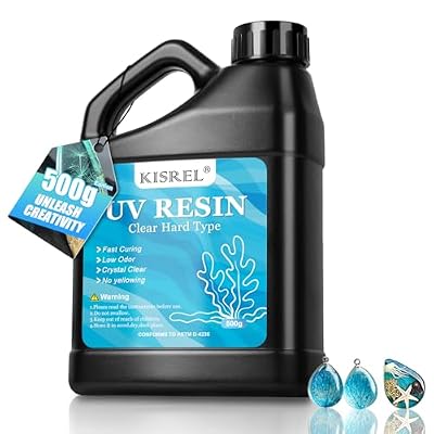 UV Resin 500g-Upgraded UV Resin Kit, Hard Type Crystal Clear Ultraviolet Curing UV Epoxy Resin for Craft Jewelry Making