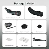 SVBONY SV406 20-60x80 Spotting Scope with Tripod, Equipped with SC001 WIFI Camera for Digiscoping, BAK4 Prism HD Spotter Scope, Waterproof & Fogproof Spotting Scopes for Target Shooting, Bird Watching - Image 9