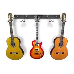 Guitar Wall Rack – 5 Multi Guitar Hanger Wall Mount for Electric, Acoustic, Bass Guitars, Ukuleles, Mandolins, Violins – Foam-Padded Yokes, 270 Pivot, Capo & Cleaner - Les Beatles, Paul McCartney, John Lennon, RIngo Starr, George Harrison