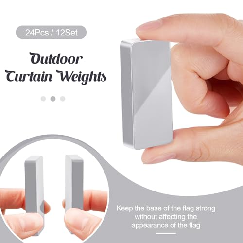 Copkim 24 Pcs Outdoor Curtain Weights Heavy Curtain Magnets, Gray by Copkim - Used condition - Image 2