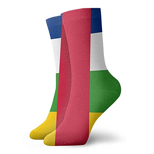 JDNFDR Chaussettes rembourrées avec drapeau de la République centrafricaine - Chaussettes antidérapantes - Chaussettes habillées - Chaussettes décontractées pour l'été, la randonnée