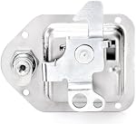 Elsjoy Ensemble de 2 Boîte à outils de camion Latch, remplacement de la boîte à outils remorque en acier inoxydable, RV Verrouillage de la boîte à outils avec clés & Rivets pour camion RV Porte de la remorque UTV ATV Boîte à outils