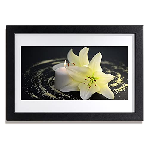 Affiche encadrée 30x20 cm plante fleurs nature tulup cadre mdf