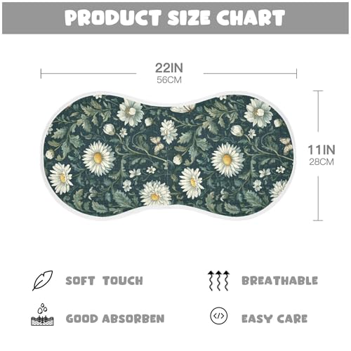 xigua Daisies and Chrysanthemums Baby Burp Cloths for Newborn Boys and Girls 1 Pack, Soft & Absorbent Cotton Baby Burp Cloth, Baby Washcloths, Newborn Towel, Burp Rags4