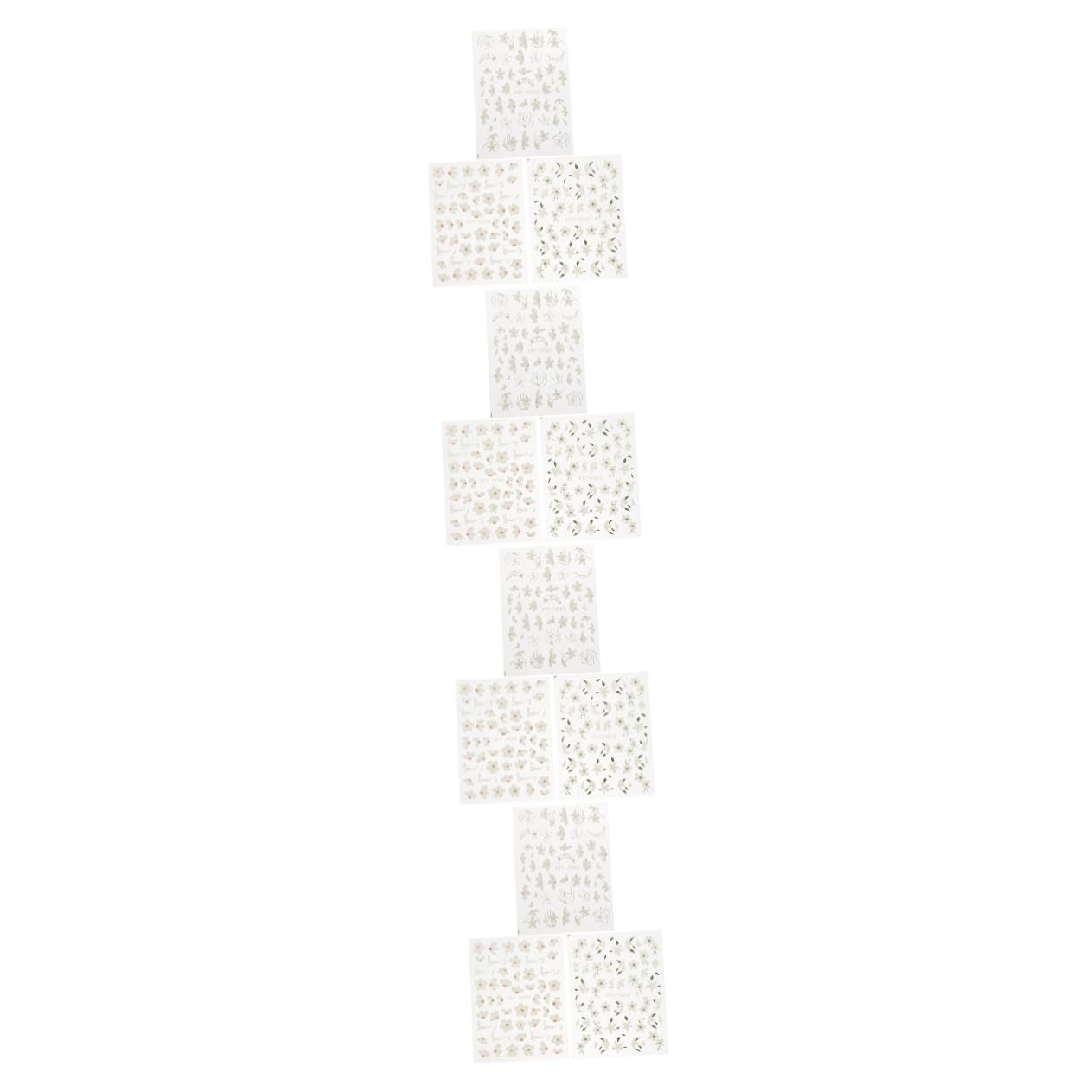 CALLARON Arte De Uñas Pegatinas Extrañar Etiqueta Engomada Floral Del Clavo Pegatina Autoadhesiva Para Uñas Decoración Clavos Ultravioleta Flor Pegatinas De Uñas Resina 3 Hojas*4