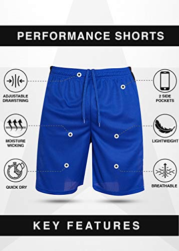 Mens Basketball Shorts with Pockets, Active Athletic Performance Gym Workout Shorts for Men Workout Shorts, 4 Pack2