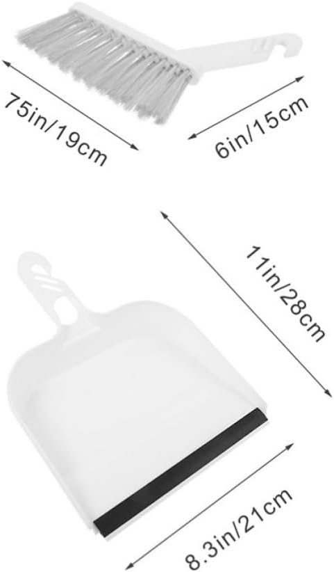 2 Sets Mini Dustpan and Brush Set with Plastic Hand Broom and Dustpan for Desk Cleaning, Compact Design and Convenient Solution for Home, Office, and Small Spaces