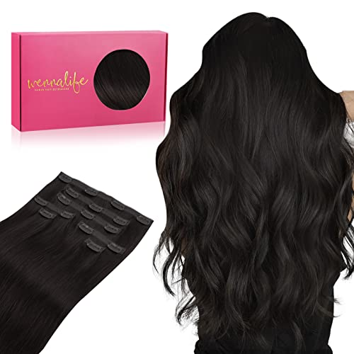 WENNALIFE Genius Seamless Clip in Hair Extensions Human Hair 130g 7pcs
