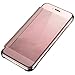 Iphone 6s Mirror Case, Luxury Mirror Ultra Clear Window View Leather Holster Makeup Flip Full Body Cover Case For Samsung Iphone 6s 4.7 inch (Iphone 6s, Rose Gold)