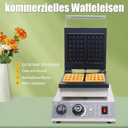 1500W Waffeleisen Waffelmaschine Antihaft Platte Waffeleisen Startseite Kommerzielle Muffin-make – Bild 4
