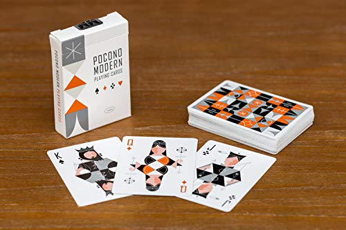 Image of Pocono Modern Playing Cards- Retro Deck - Vintage Playing Cards- Modern Playing Cards - Light Deck-White Deck- The United States Playing Card Company