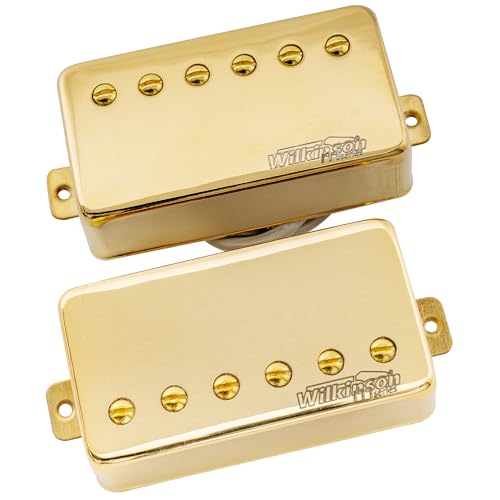 Wilkinson WOCHB Ceramic PAF Style Humbucker Pickups Set for Les Paul SG Style Electric Guitar, Gold Wilkinson WOCHB Ceramic PAF Style Humbucker Pickups Set for Les Paul SG Style Electric Guitar, Gold