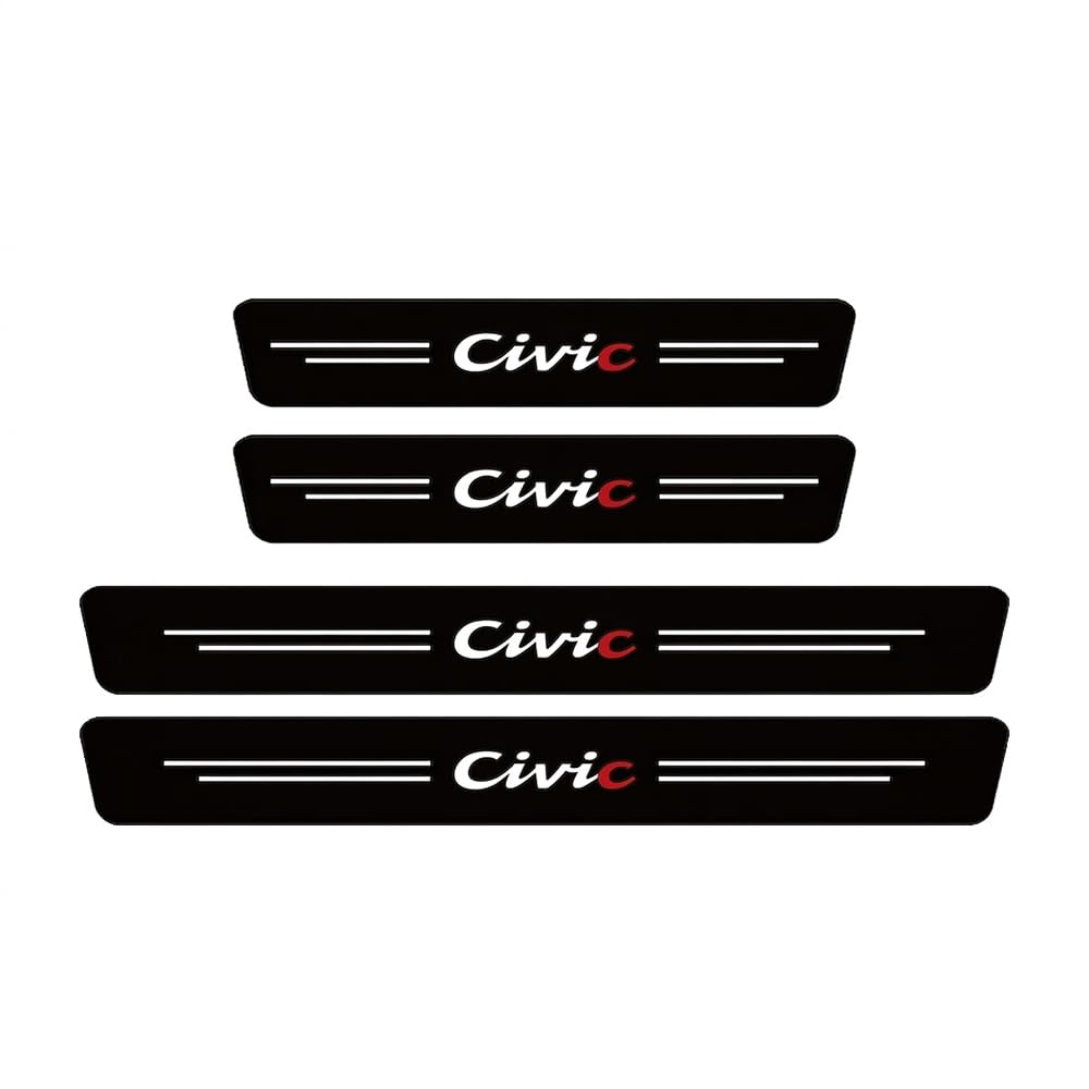 SDYAYFGE 4Pcs Kick Plates Car Door Sill Protector,for Civic