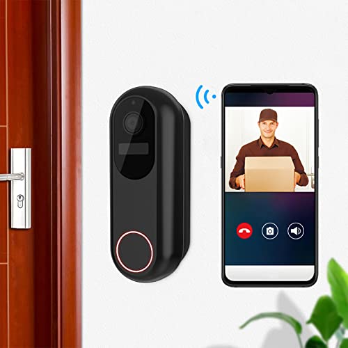 2.4G/5G Wireless Remote Video Doorbell With 1080P Camera, Security Visual Doorbell, Pir Motion Detection, Two-Way Audio, 10000Mah Rechargeable Battery, Supports Up To 128Gb Sd-Card #TOP1