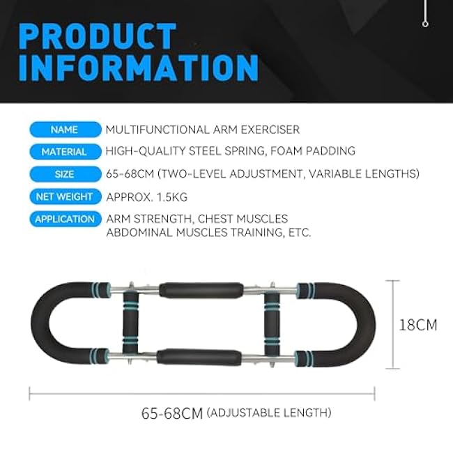 Twister Arm Trainer, 40-100lb Adjustable Chest Workout Equipment, Arm Trainer, Twister Arm Trainer, Detachable Design Fitness Anywhere, Keep Strong