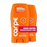 Carpe Underarm Antiperspirant for Women - 100 Hour Sweat & Odor Control - Women's Sweat Control Antiperspirant Deodorant - Extra Strength - Rose Water - 2 Pack