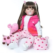 Zero Pam Realistic Looking Reborn Baby Dolls Toddler Girls Soft Silicone 24 Inch Handmade Lifelike Newborn Toddler dollsl Weighted Body That Looks Real Princess Dress with Accessories