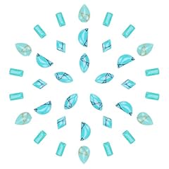 1 Box 100Pcs 5 Styles Tiny Synthetic Turquoise Cabochons