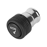 Color : Negro AUTOZOCO Encendedor de cigarrillos de coche metalico 12 V negro